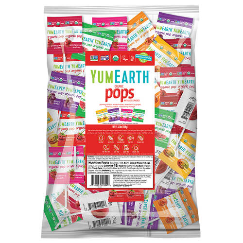 Organic Assorted Lollipops Refill Bag 250pcs